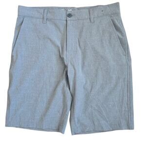 RVCA Heathered Gray Green Dual Purpose Trunk 10" Shorts Men Sz 30